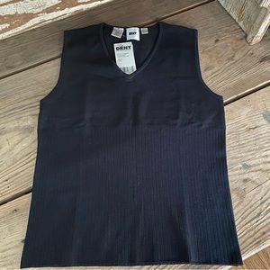 DKNY Navy Knit Tank or Sweater Vest Size M NWT